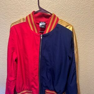 Stylish Kids Red, Blue, and Gold Jacket